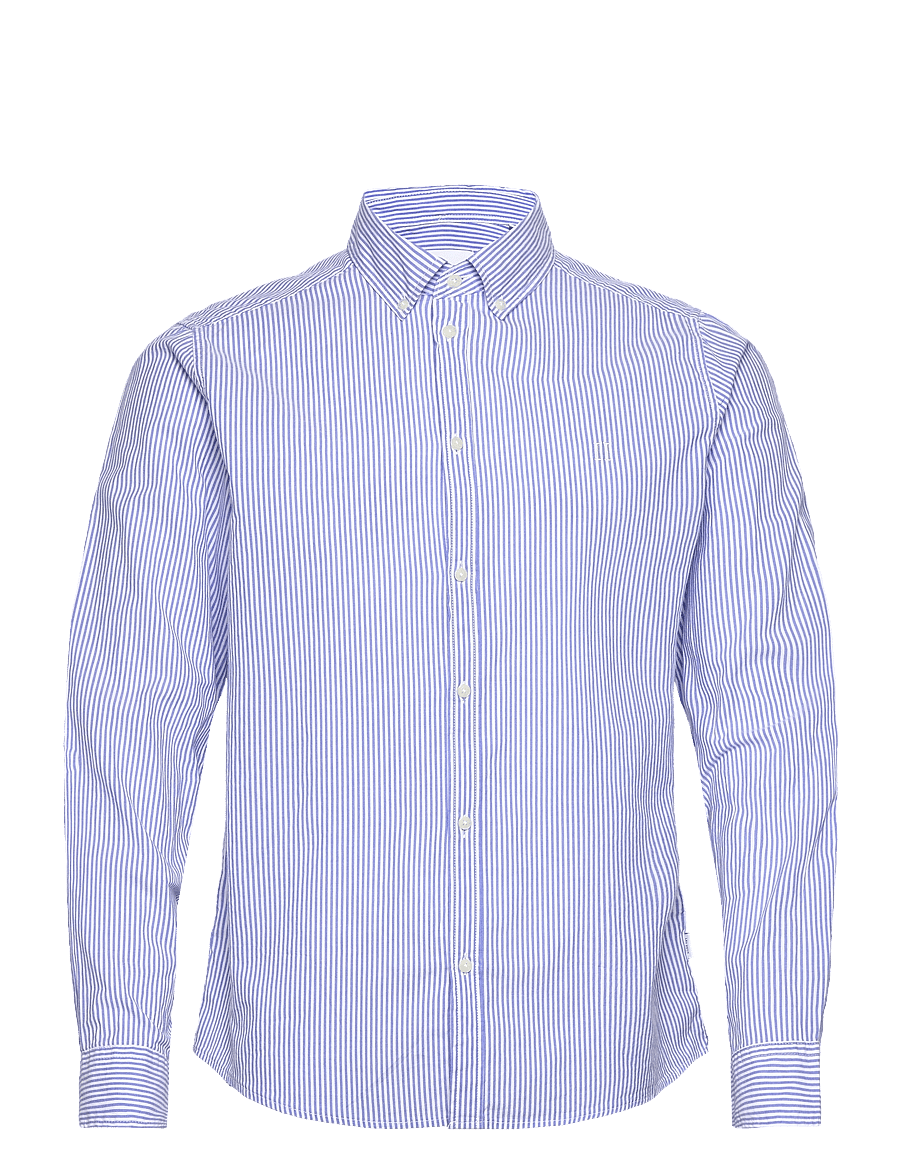 Les Deux - Kristian Stripe Shirt - palace blue/white - 0