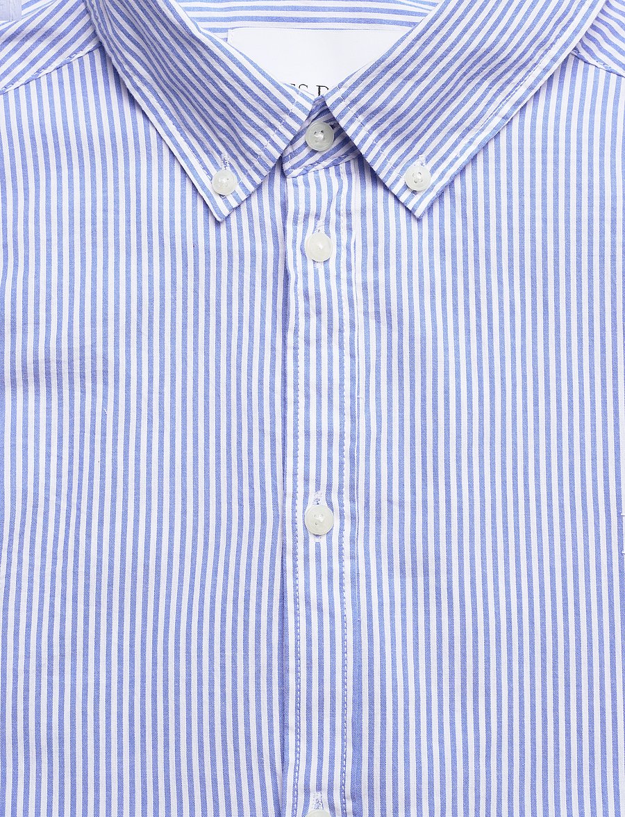 Les Deux - Kristian Stripe Shirt - palace blue/white - 2