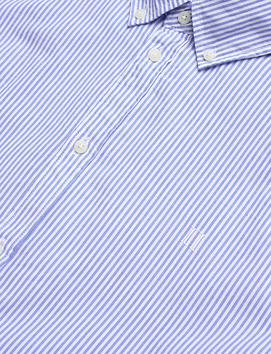 Les Deux - Kristian Stripe Shirt - palace blue/white - 3