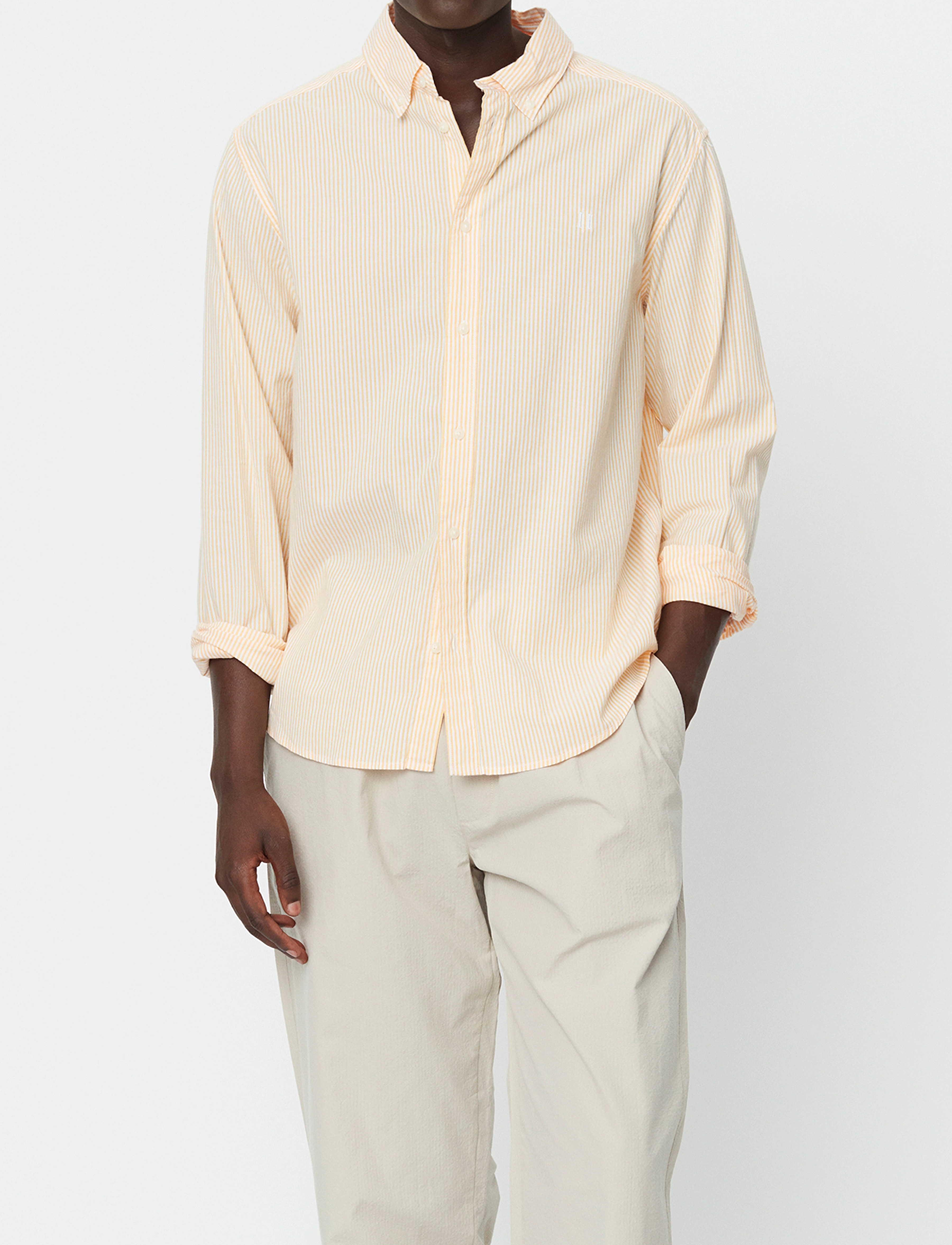 Les Deux - Kristian Stripe Shirt - yellow/white - 2