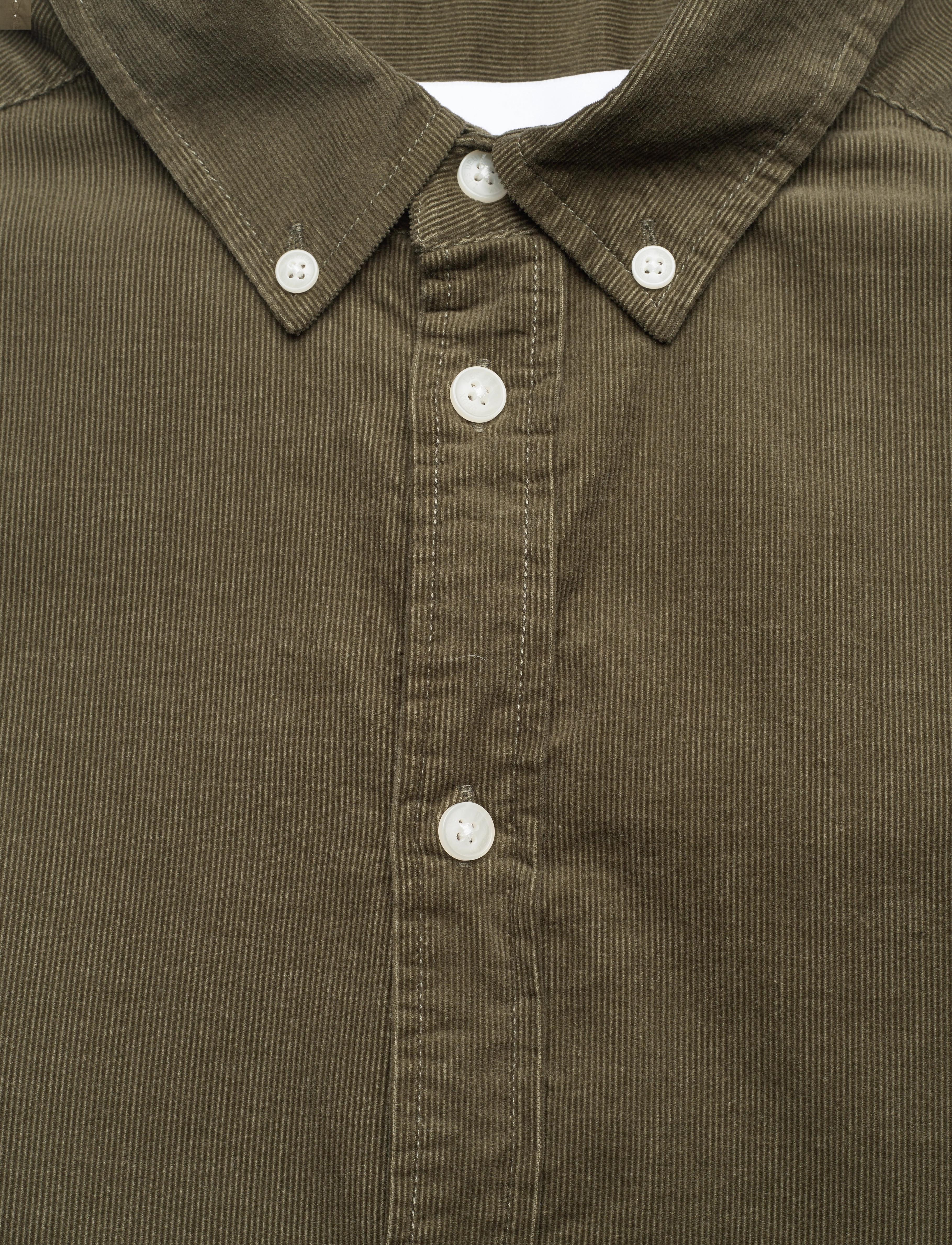 Les Deux - Christoph Corduroy Shirt - olive night - 3