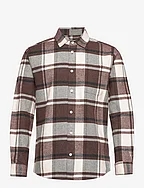 Jeremy Flannel Shirt - DUSTY TEAK/IVORY