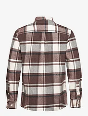 Les Deux - Jeremy Flannel Shirt - casual shirts - dusty teak/ivory - 1