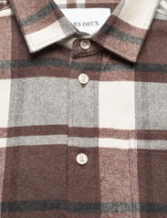 Les Deux - Jeremy Flannel Shirt - casual skjortor - dusty teak/ivory - 3