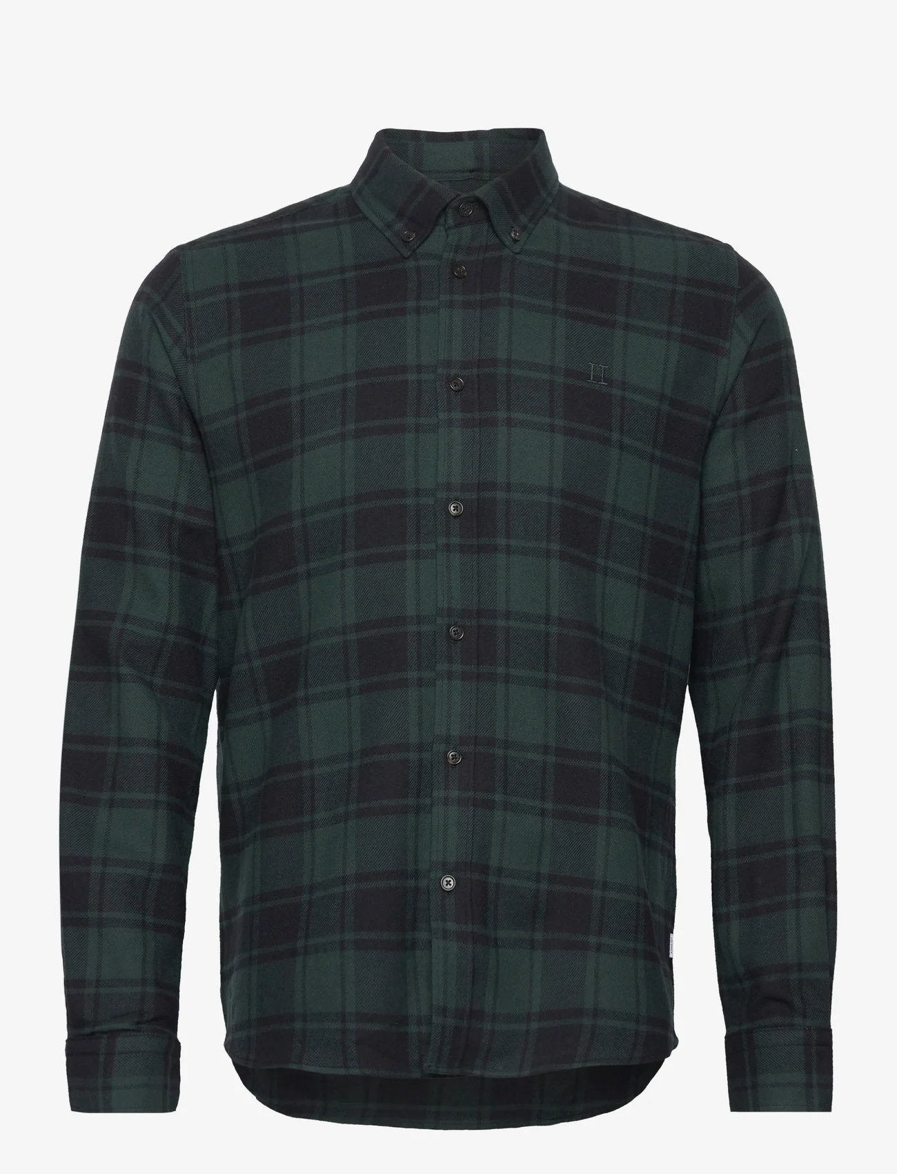 Les Deux - Kristian Check Flannel Shirt - ziemeļvalstu stils - pine green/black - 1