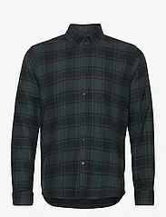 Les Deux - Kristian Check Flannel Shirt - ziemeļvalstu stils - pine green/black - 1