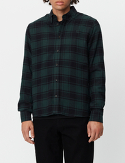 Les Deux - Kristian Check Flannel Shirt - ziemeļvalstu stils - pine green/black - 0