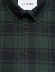 Les Deux - Kristian Check Flannel Shirt - ziemeļvalstu stils - pine green/black - 3