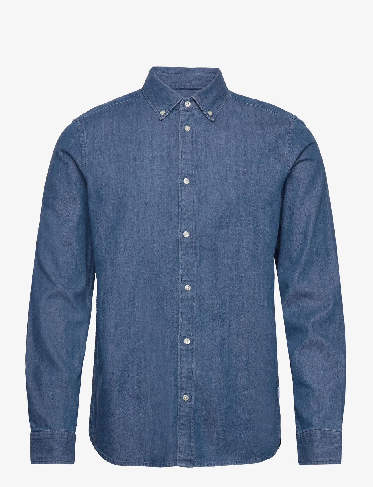 Les Deux - Kristian Denim Shirt - nordisk stil - medium blue wash - 1