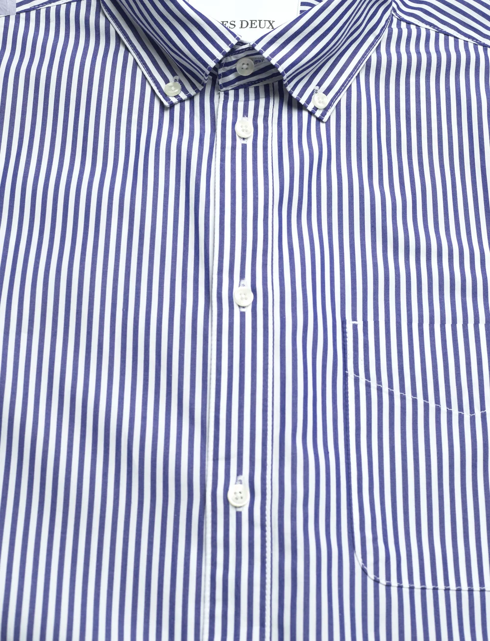 Les Deux - Kent Poplin Shirt - randiga skjortor - white/surf blue - 2