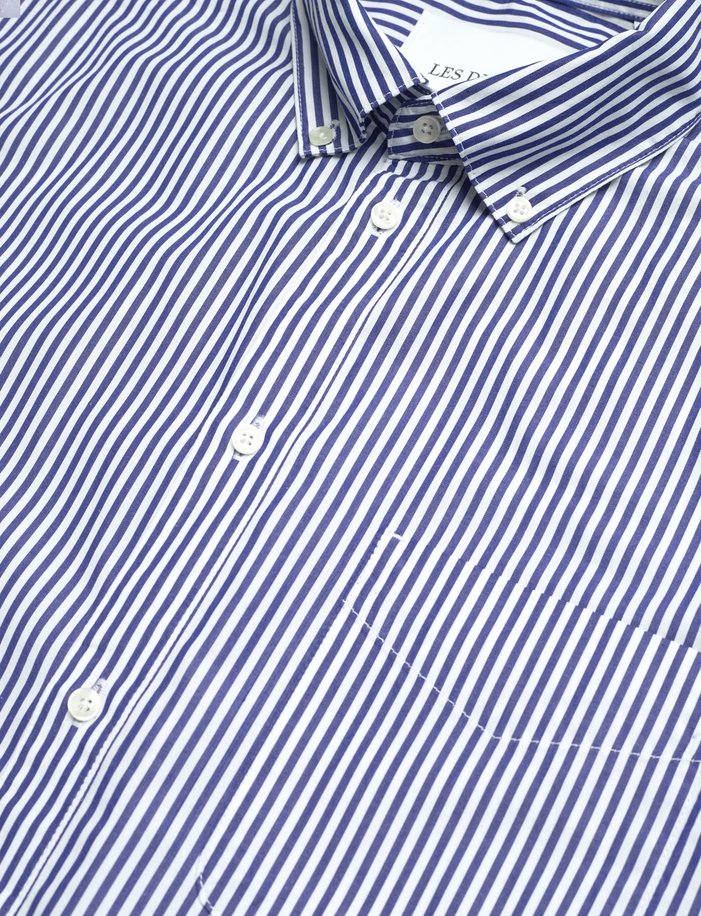 Les Deux - Kent Poplin Shirt - randiga skjortor - white/surf blue - 3