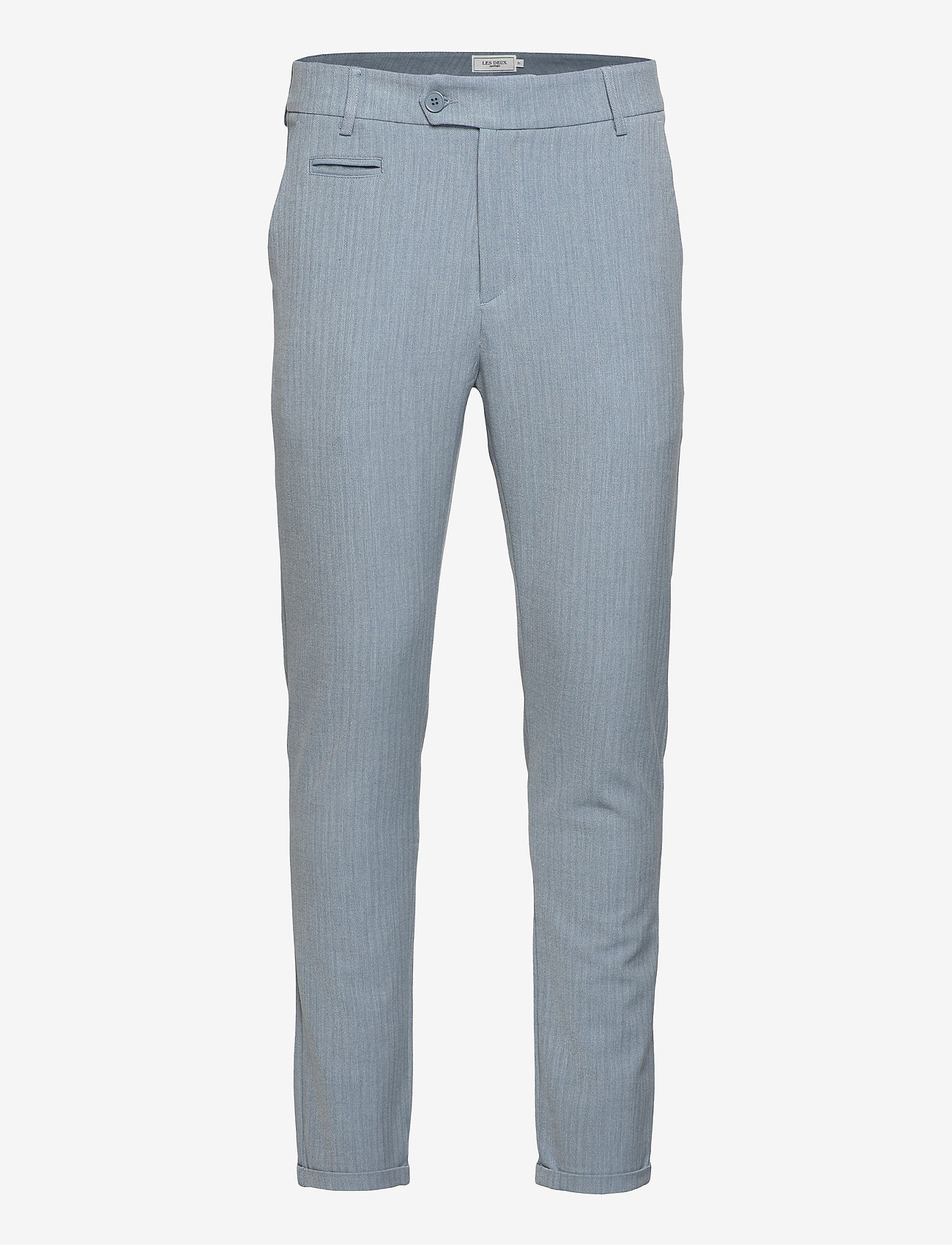 Como Light Herringbone Suit Pants - PROVINCIAL BLUE
