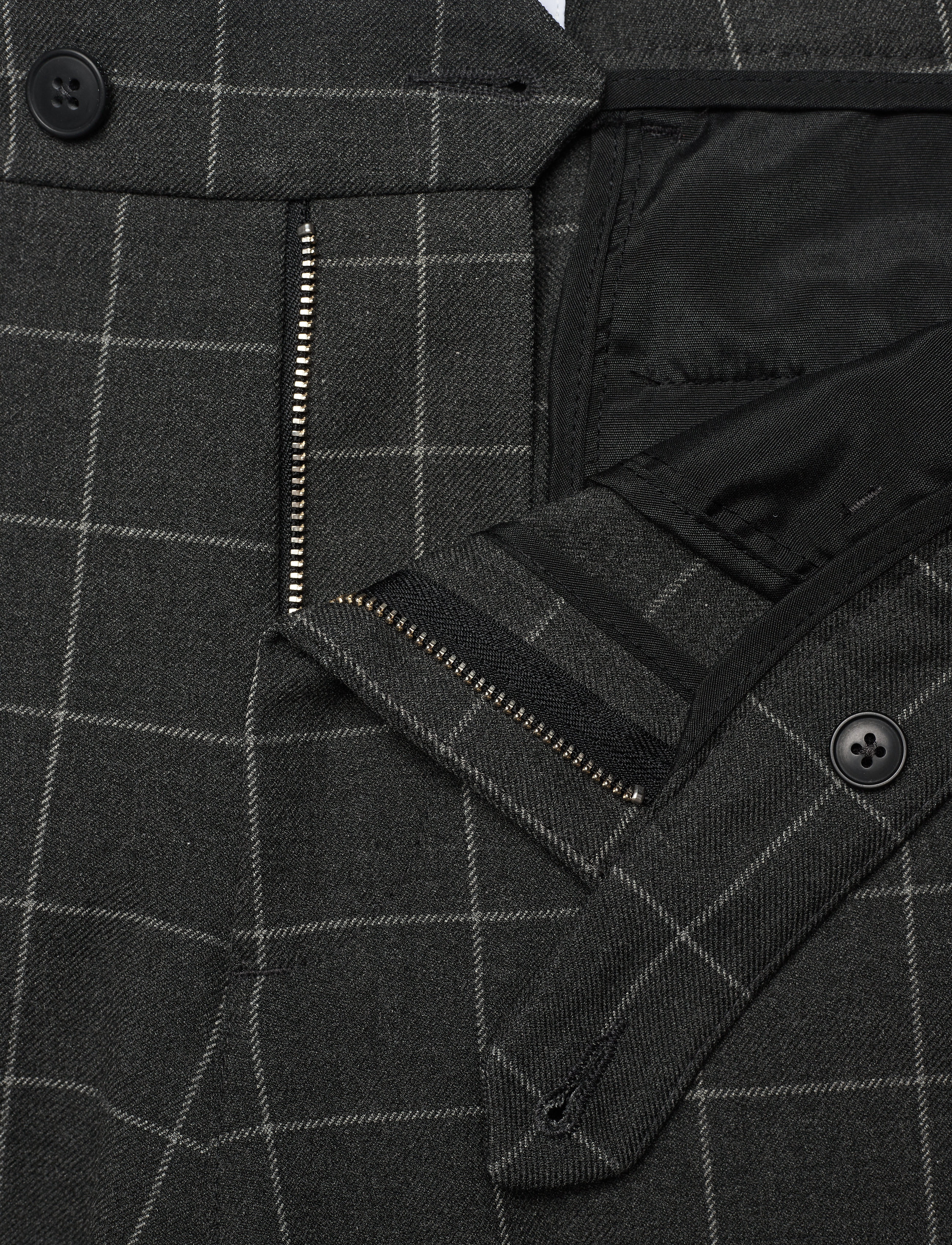 Les Deux - Como Check Suit Pants - antrazit/light grey melange - 3