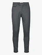 Como Herringbone Suit Pants - LIGHT GREY MéLANGE/CHARCOAL