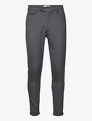 Les Deux - Como Herringbone Suit Pants - anzugshosen - light grey mélange/charcoal - 0