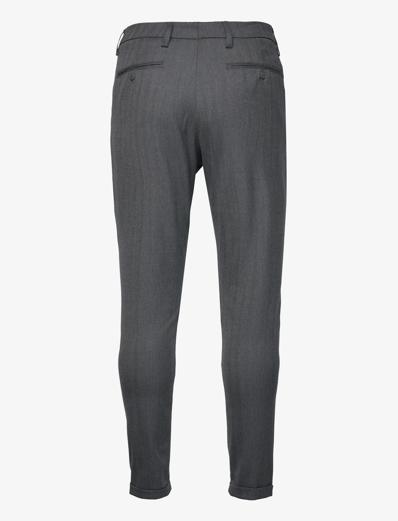 Les Deux - Como Herringbone Suit Pants - anzugshosen - light grey mélange/charcoal - 1
