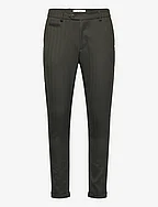 Como Herringbone Suit Pants - DEEP FOREST/BLACK