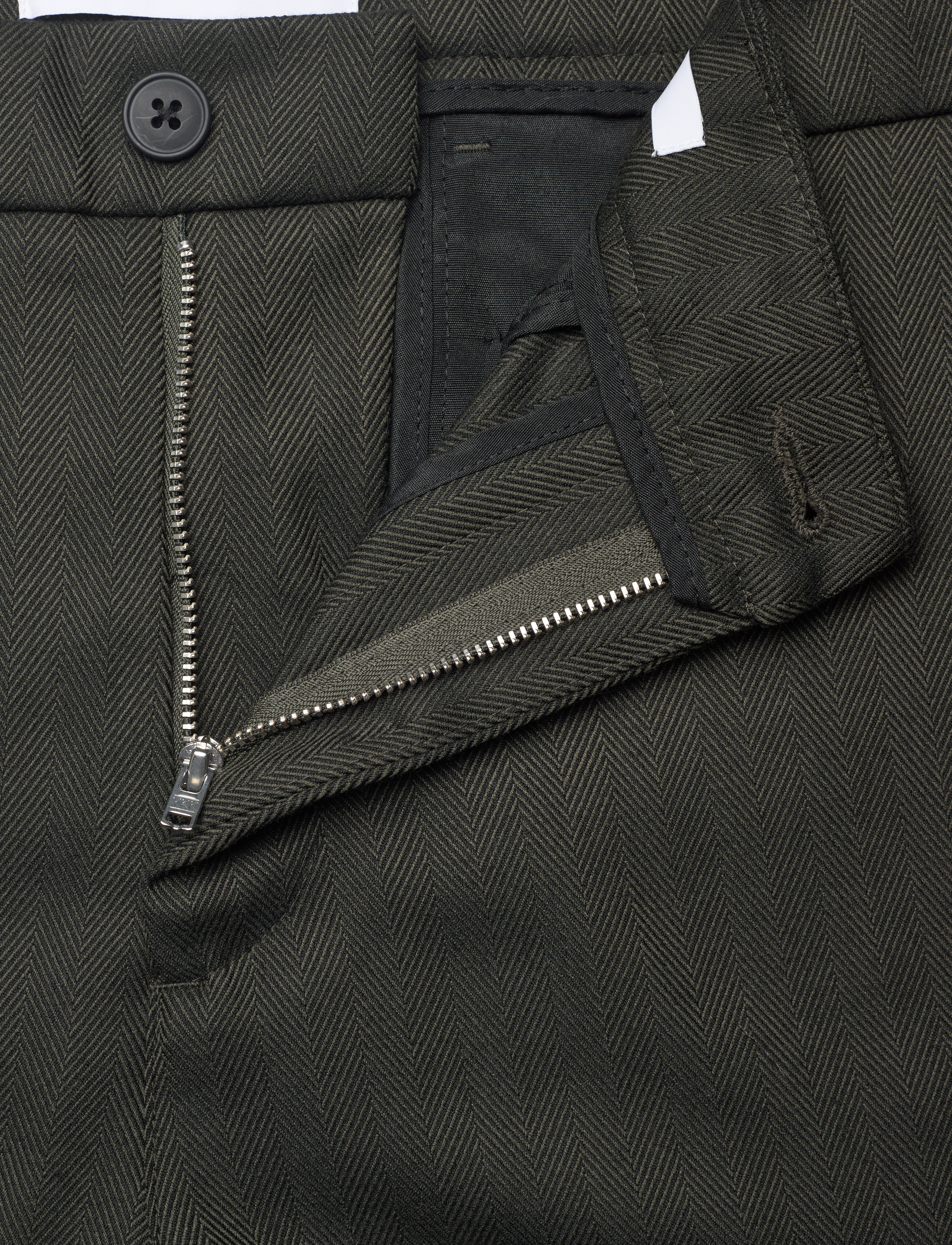 Les Deux - Como Reg Herringbone Suit Pants - deep forest/black - 3
