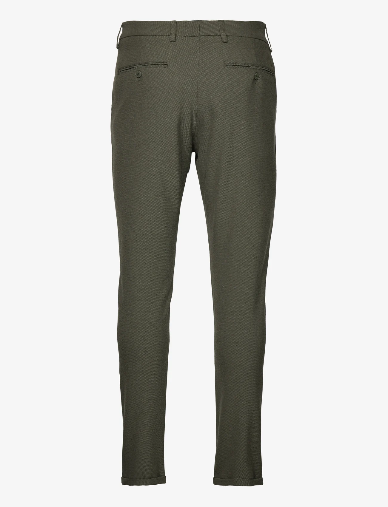 Les Deux - Como Dobby Suit Pants - olive night/thyme green - 1