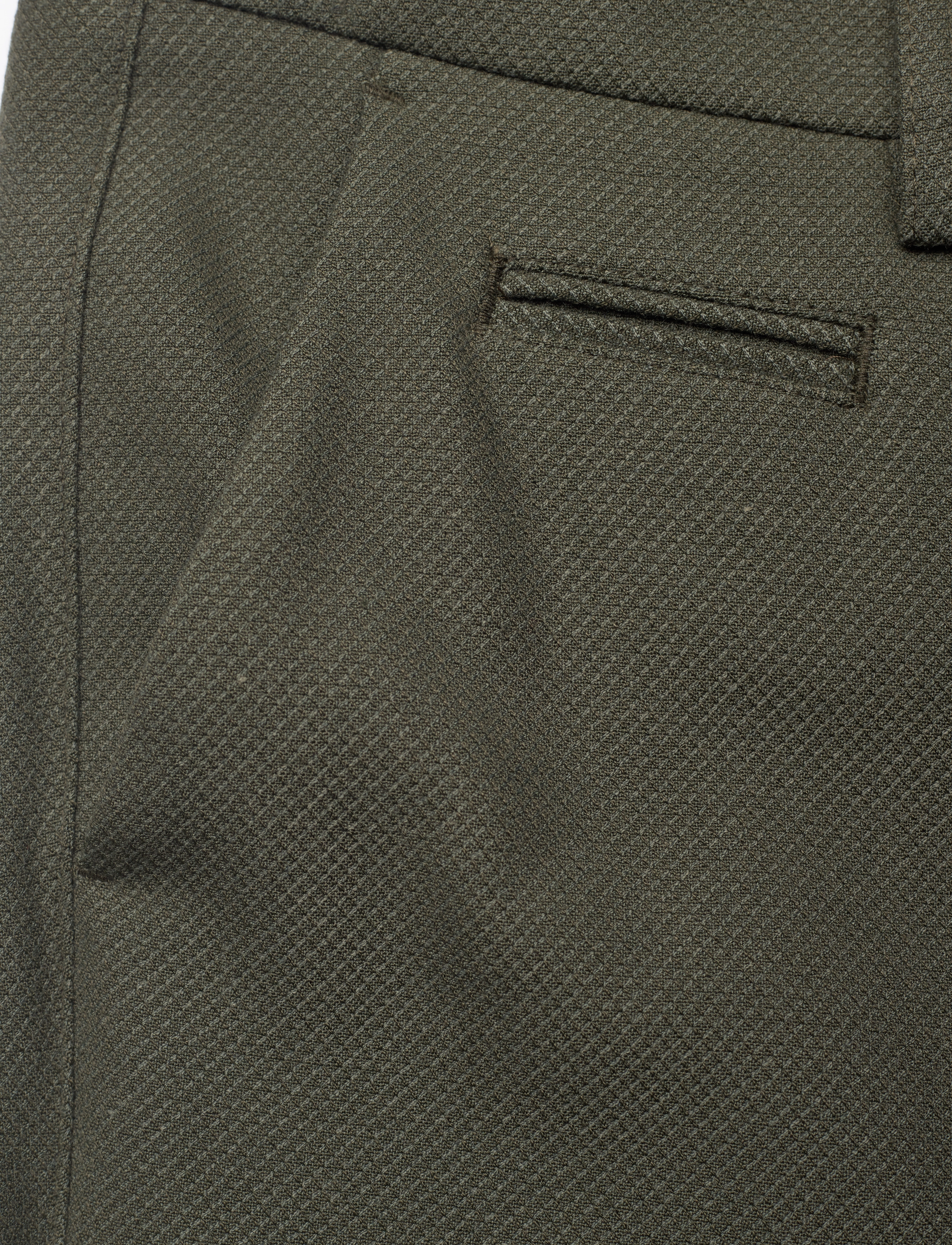 Les Deux - Como Dobby Suit Pants - olive night/thyme green - 4