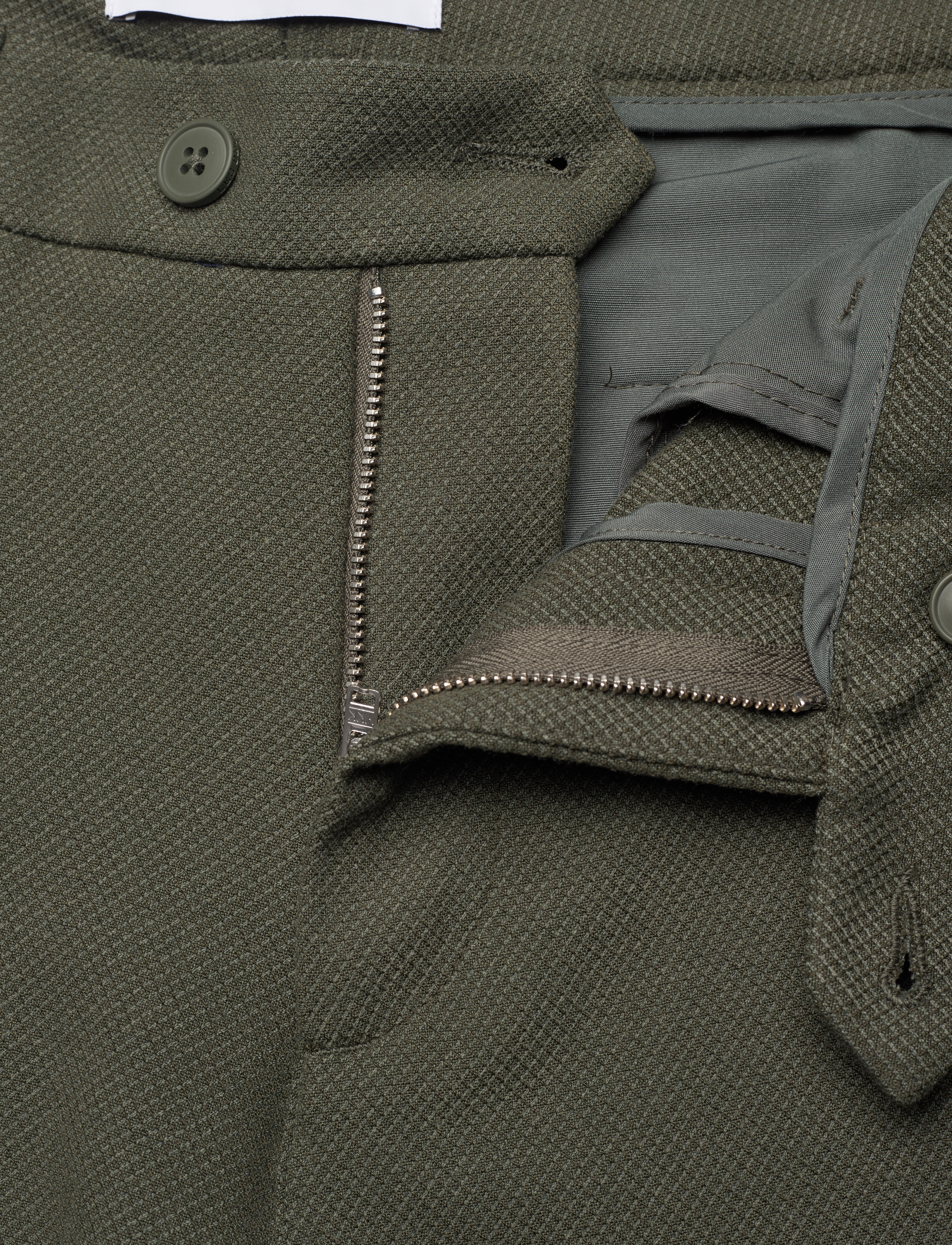 Les Deux - Como Dobby Suit Pants - olive night/thyme green - 5