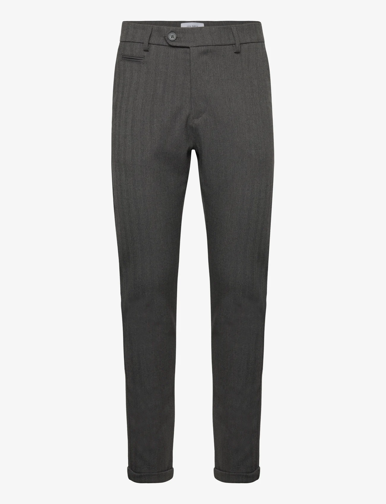 Les Deux - Como Herringbone Suit Pants - dressbukser - light grey mÉlange/charcoal - 0