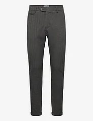 Les Deux - Como Herringbone Suit Pants - puvunhousut - light grey mÉlange/charcoal - 0
