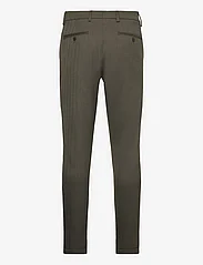 Les Deux - Como Herringbone Suit Pants - puvunhousut - olive night/dark brown - 1