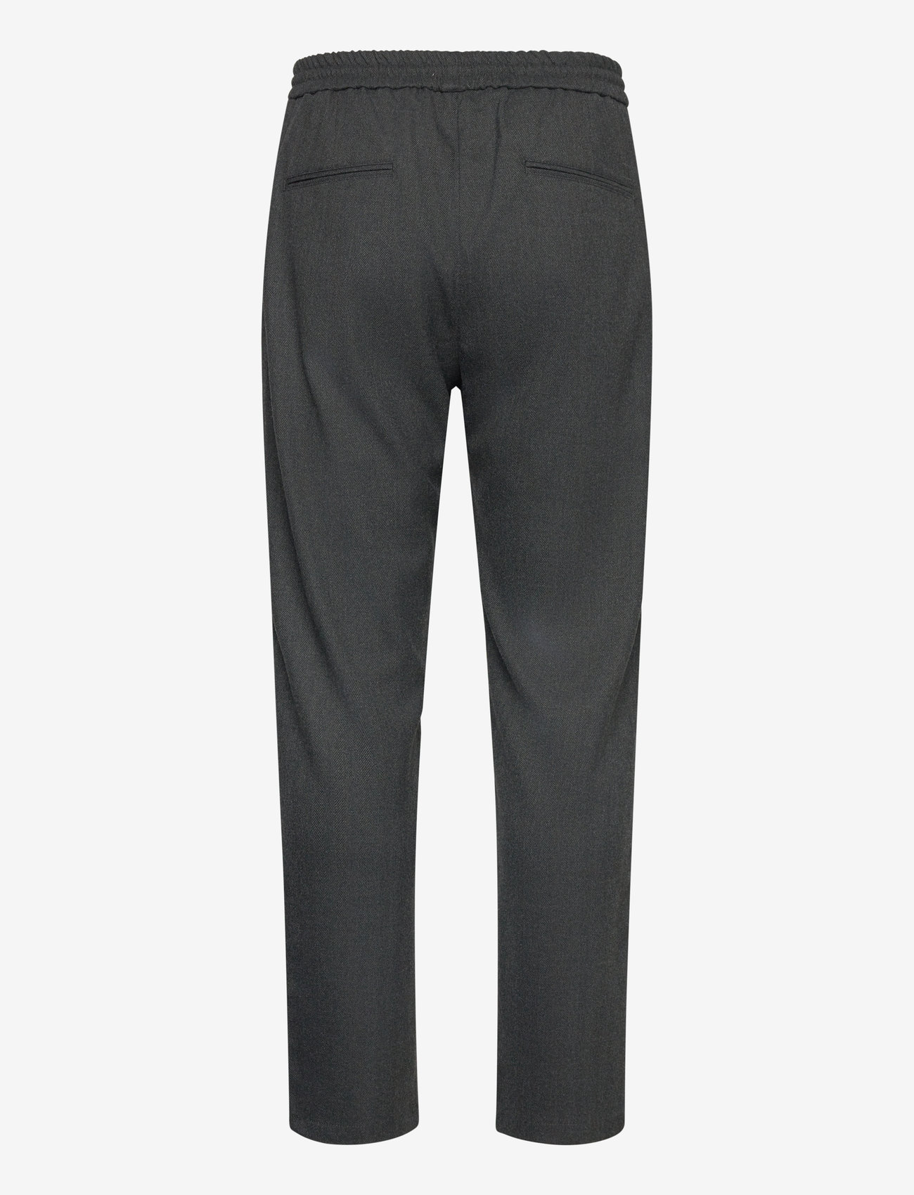 Les Deux - Como Herringbone Tapered Drawstring - charcoal/grey melange - 1