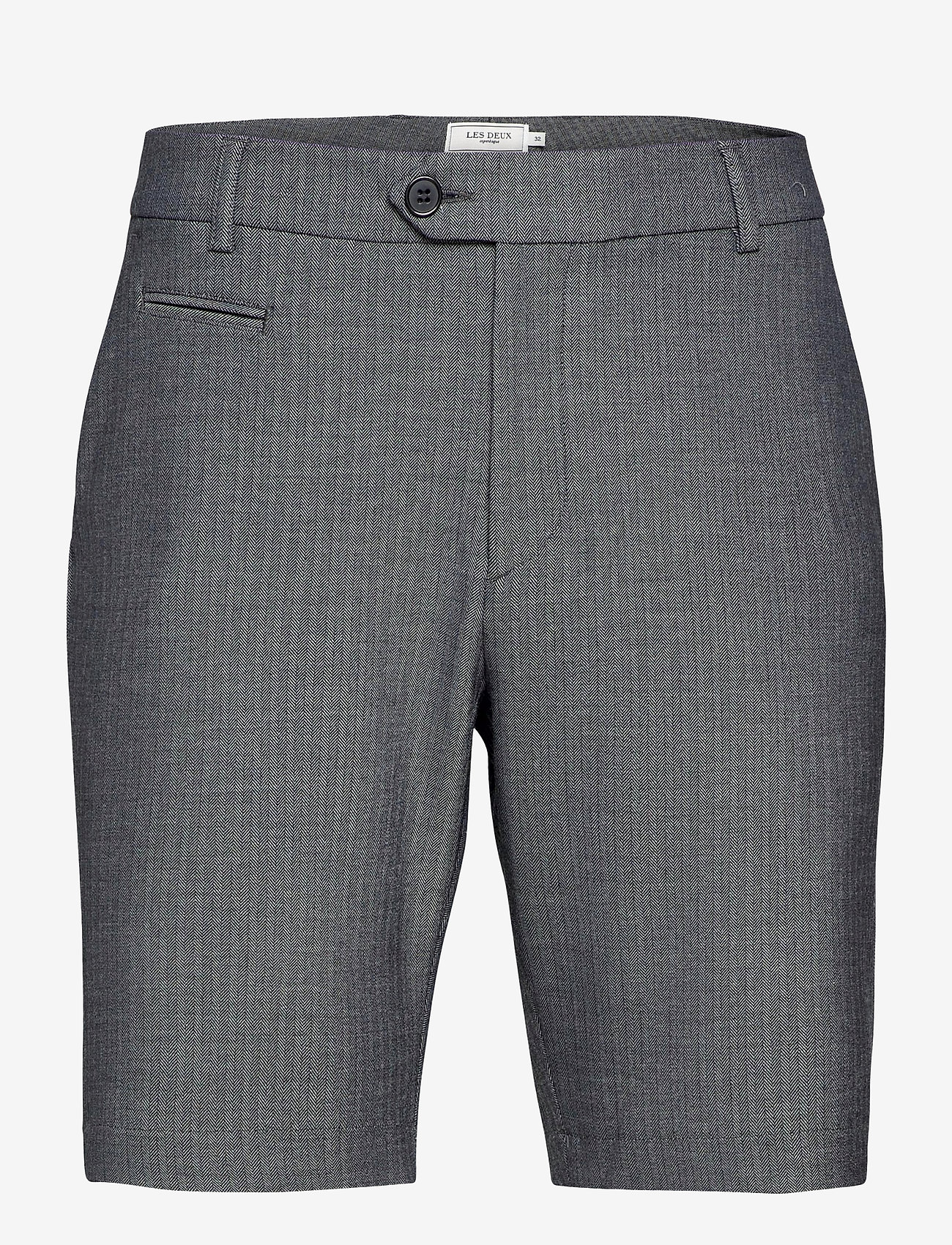 Les Deux - Como LIGHT Herringbone Shorts - dark navy/snow melange - 0
