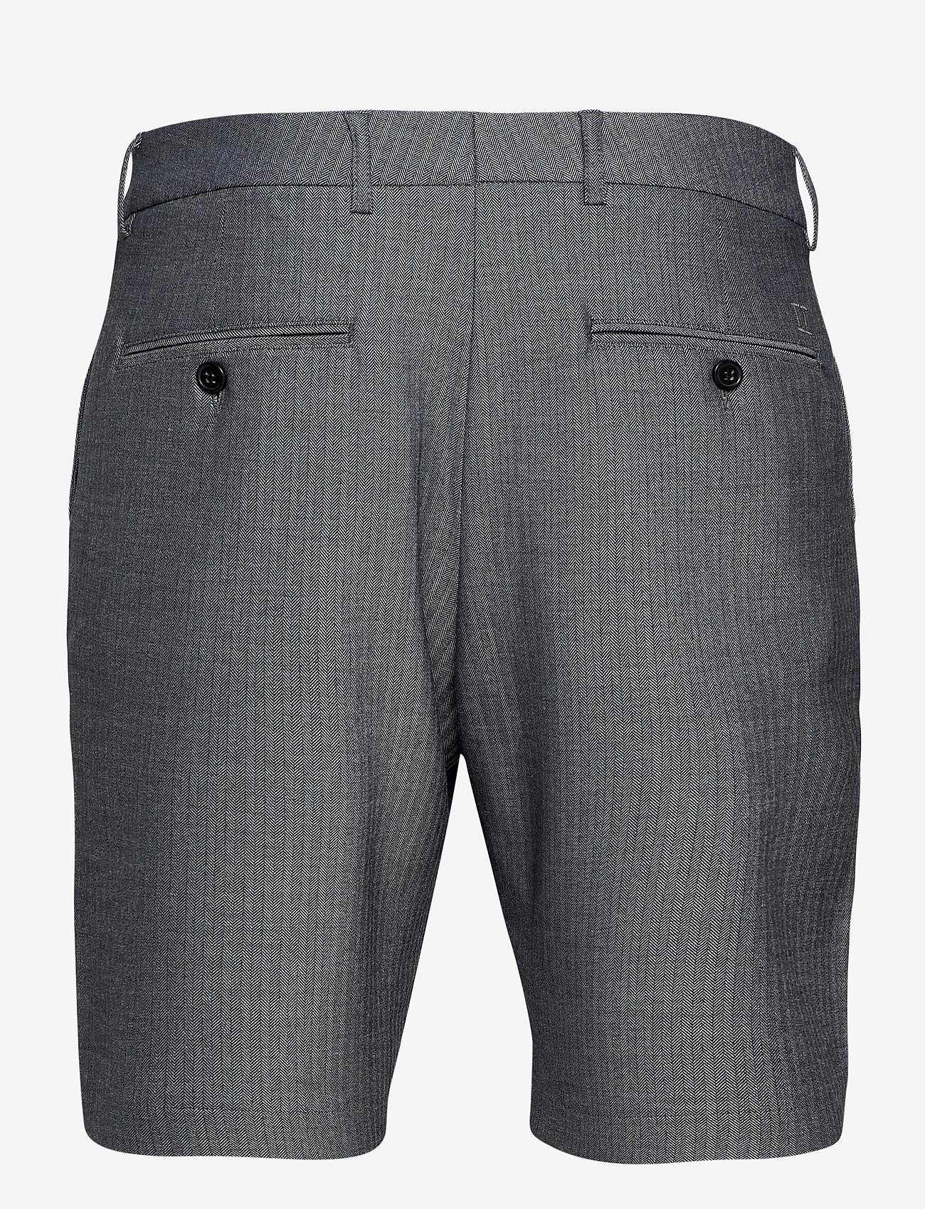 Les Deux - Como LIGHT Herringbone Shorts - dark navy/snow melange - 1