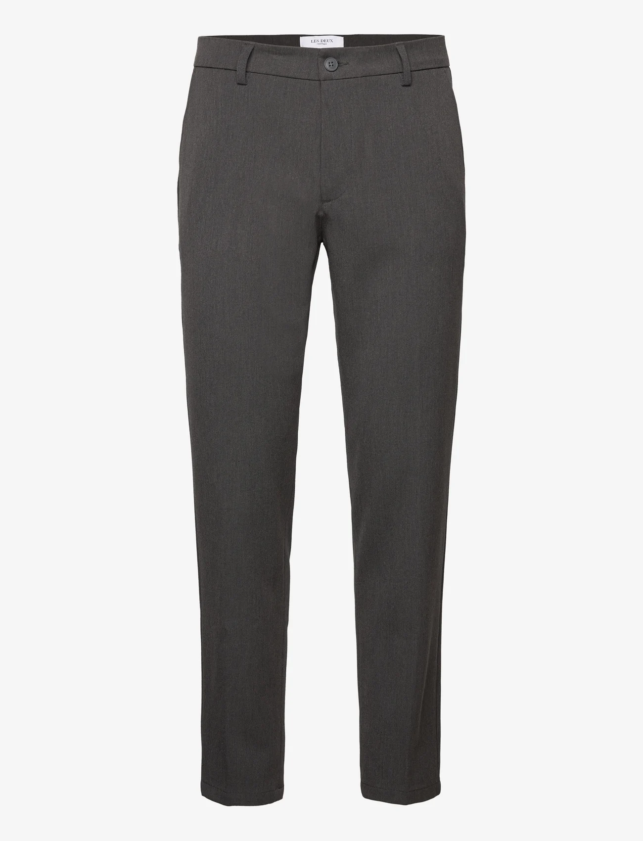 Les Deux - Como Reg Suit Pants - jakkesætsbukser - dark grey melange - 0