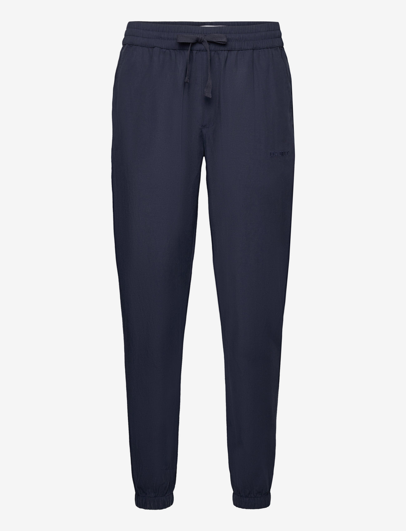 Les Deux - Otto Linen-Tencel Pants - casual trousers - dark navy - 0