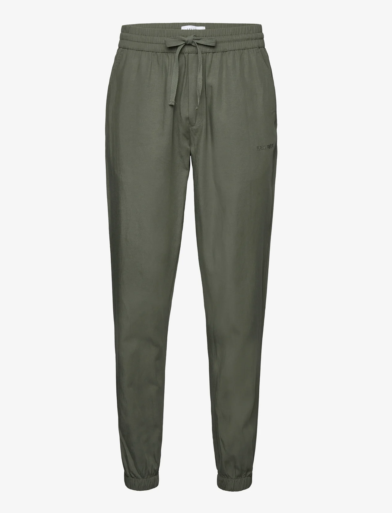 Les Deux - Otto Linen-Tencel Pants - casual trousers - thyme green - 0