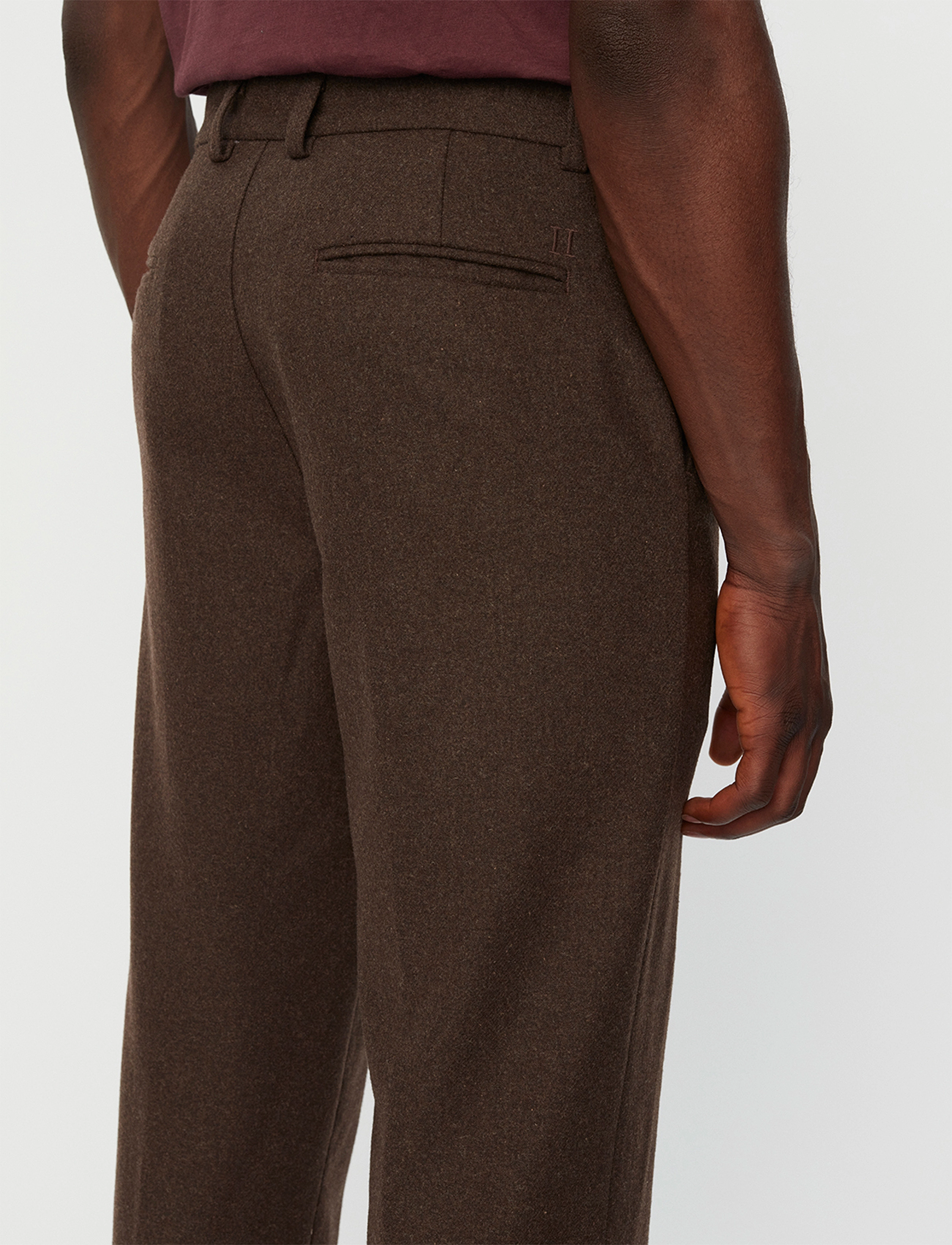 Les Deux - Como Reg Wool Suit Pants - coffee brown - 4