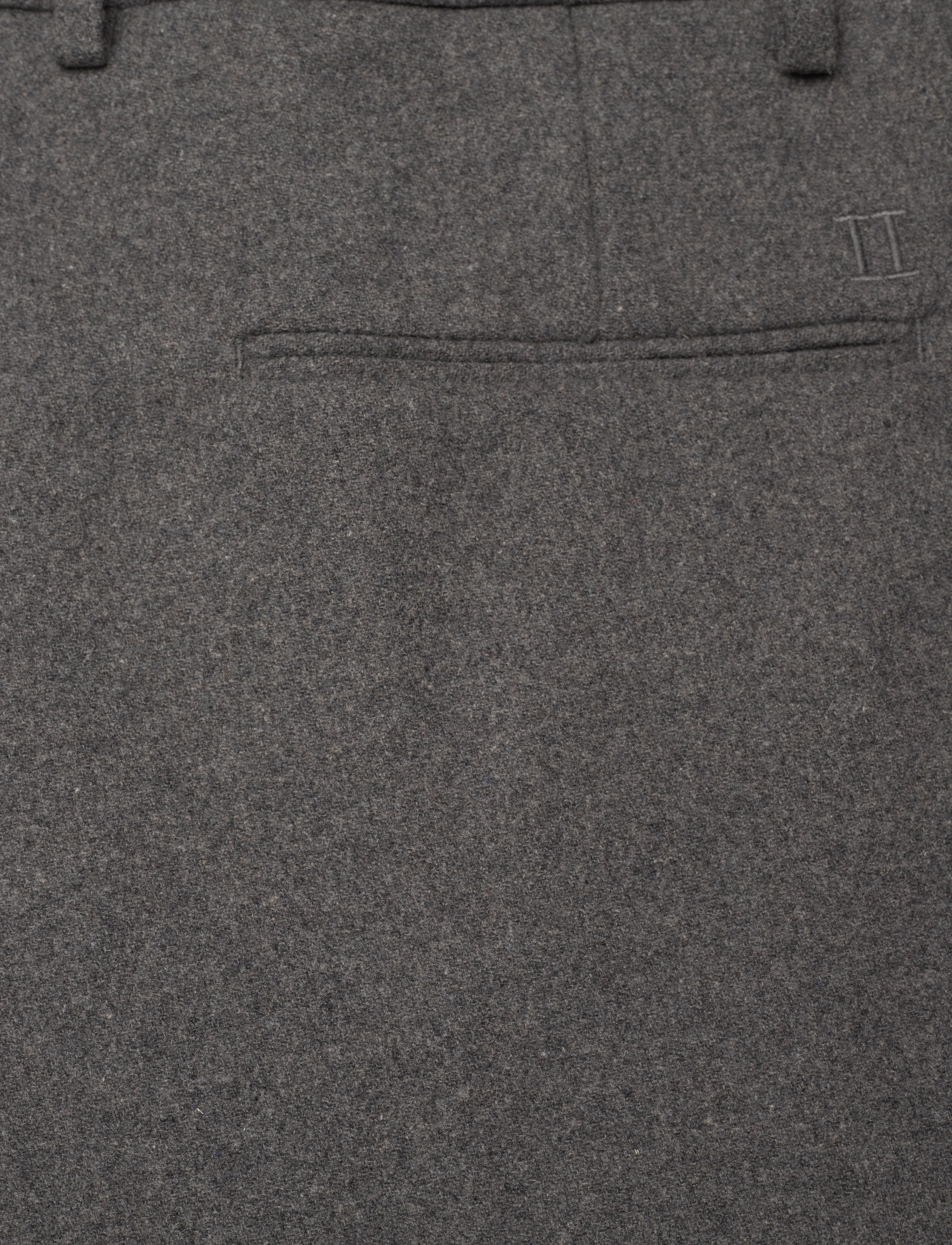Les Deux - Como Reg Wool Suit Pants - dark grey melange - 4