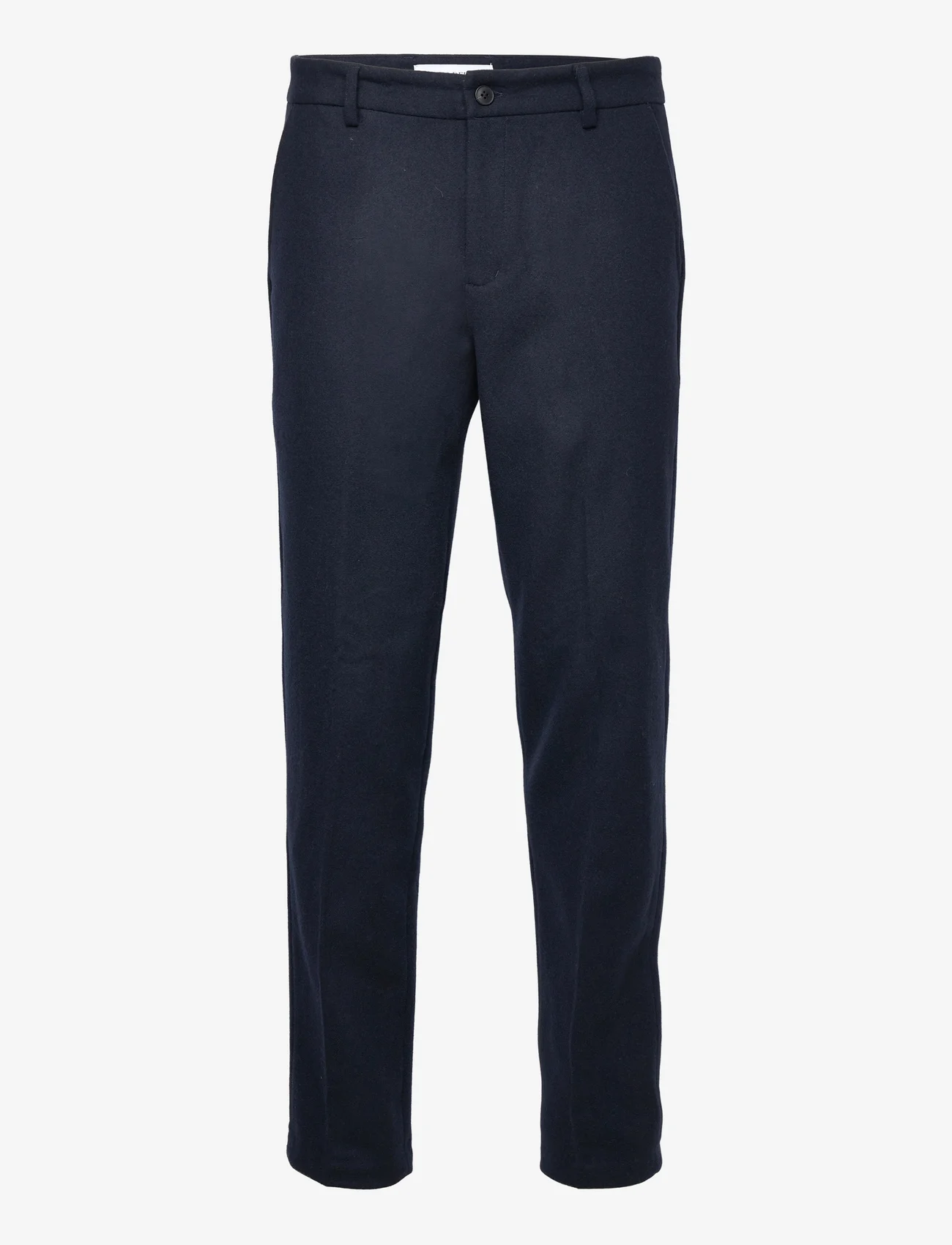 Les Deux - Como Reg Wool Suit Pants - jakkesætsbukser - dark navy - 0