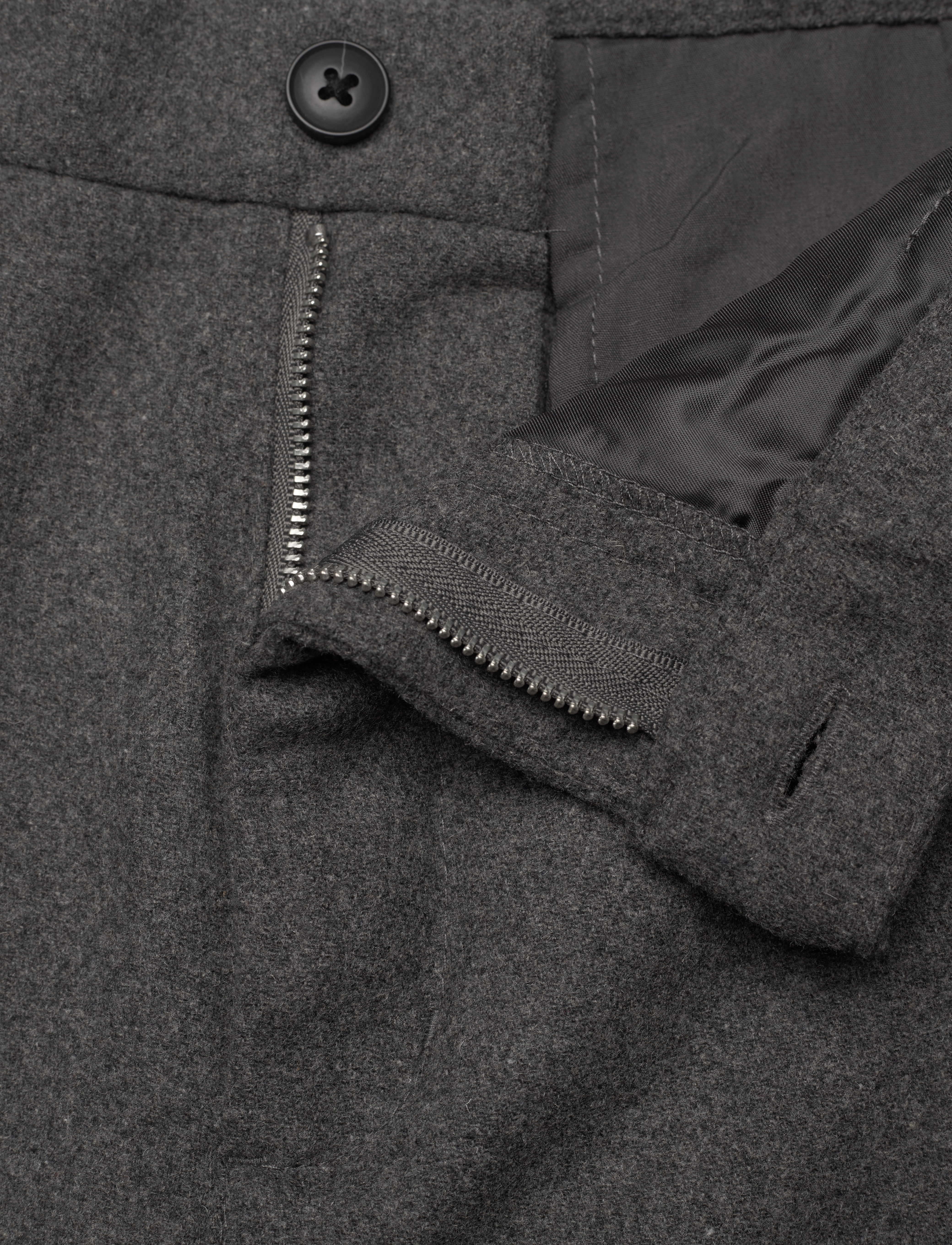 Les Deux - Ralph Wool Pants - dark grey melange - 3