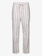 Porter Stripe Pants - IVORY/BURNT RED