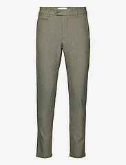 Les Deux - Como 2-Tone Suit Pants - jakkesætsbukser - olive night/light sand - 0