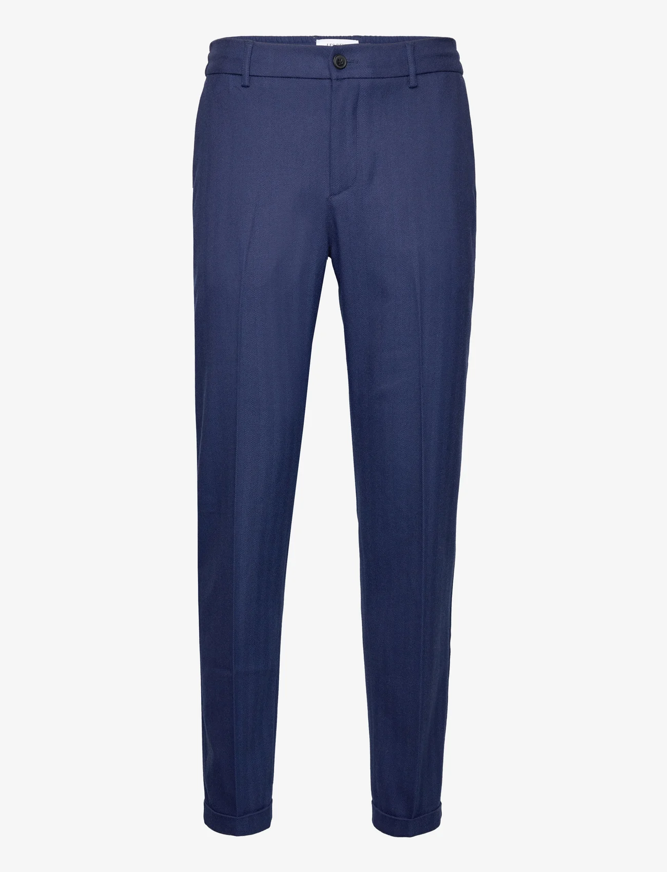 Les Deux - Pino Herringbone Pants - kostiumo kelnės - dark navy/high blue - 0