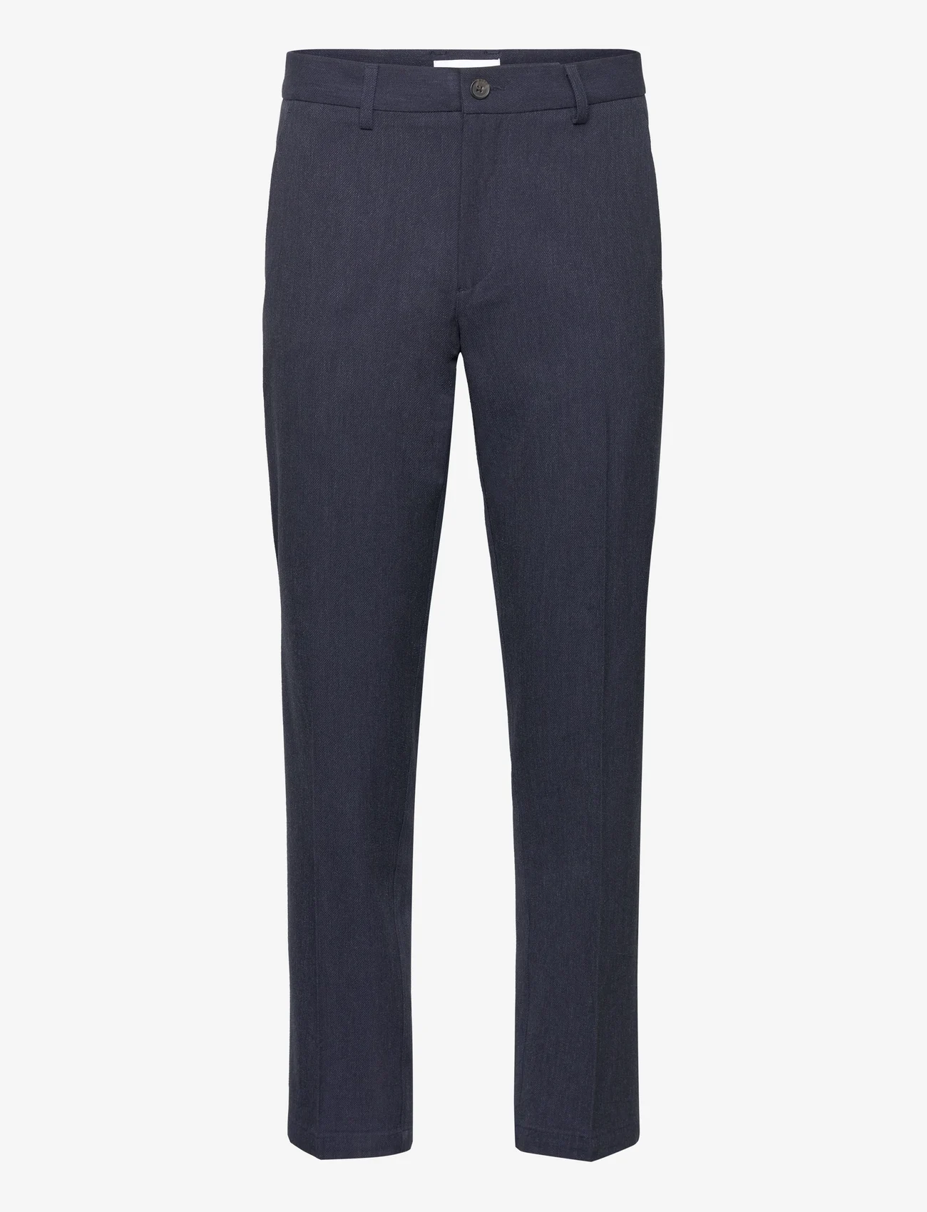 Les Deux - Como Reg Wool Mélange Suit Pants - pohjoismainen tyyli - dark navy melange - 0