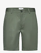 Como Reg Cotton-Linen Shorts - THYME GREEN