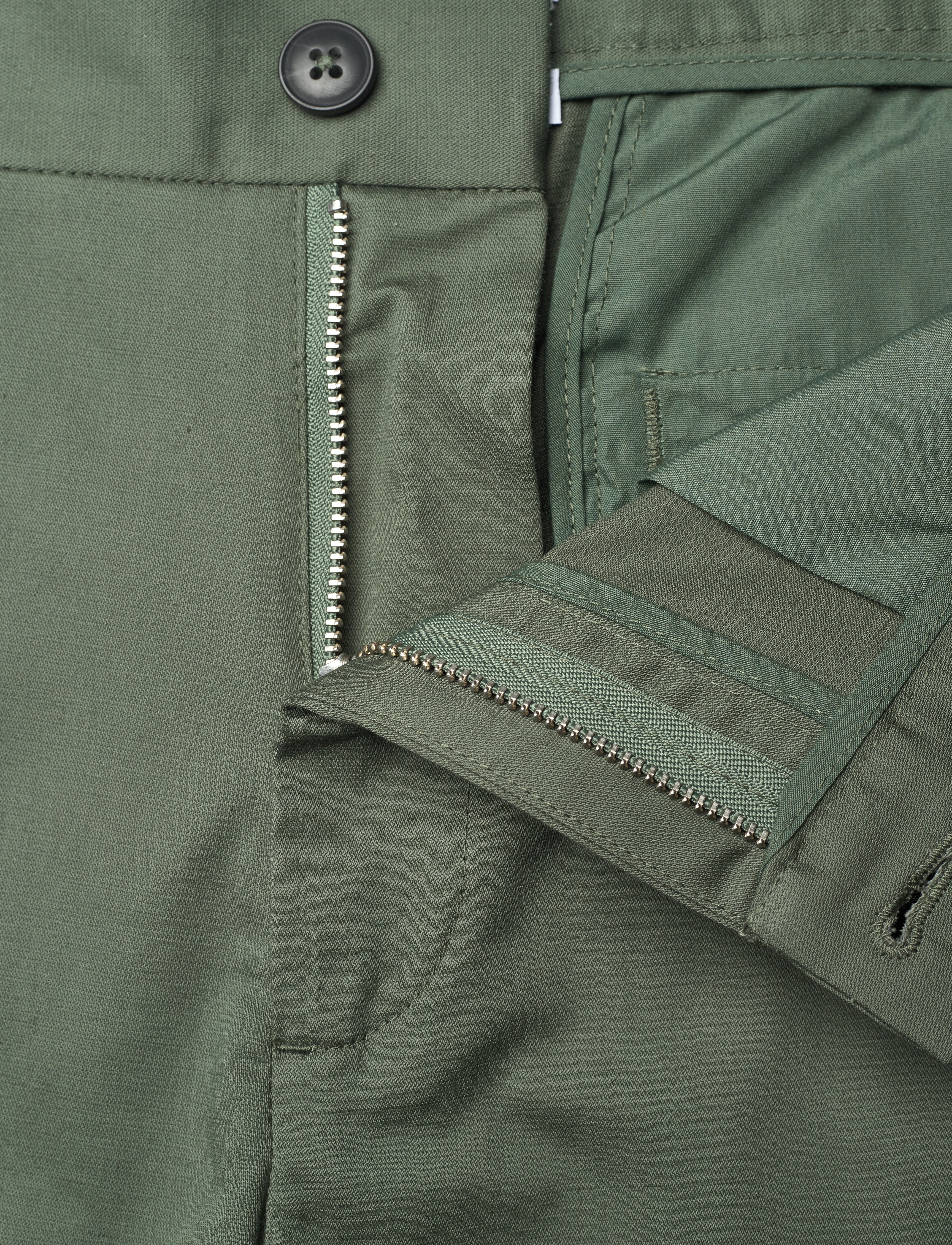 Les Deux - Como Reg Cotton-Linen Shorts - chino shorts - thyme green - 3