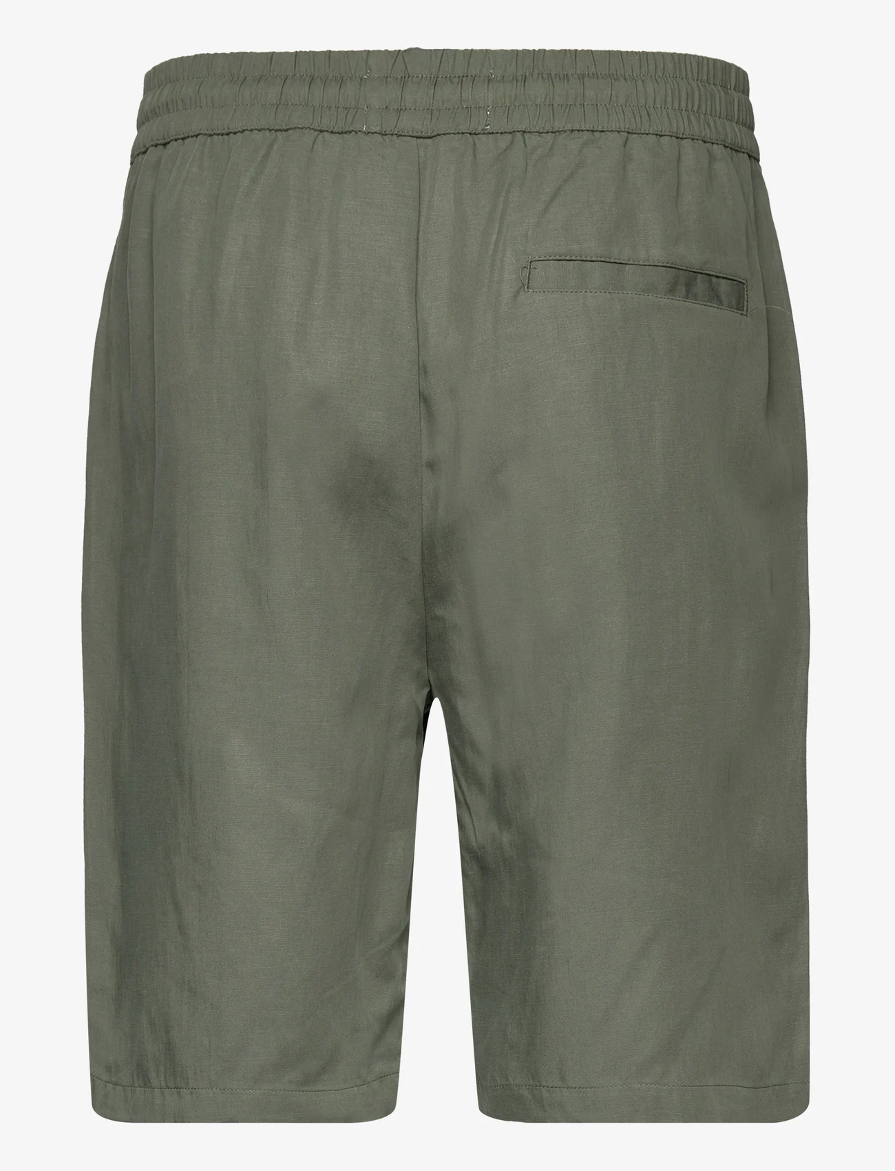 Les Deux - Otto Linen-Tencel Bermuda Shorts - thyme green - 1