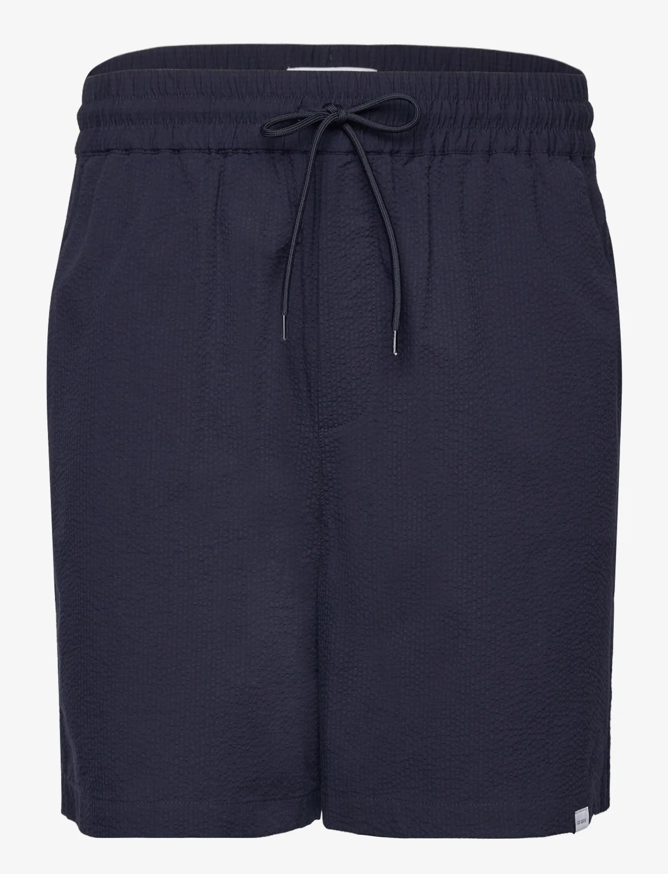 Les Deux - Otto Seersucker Shorts - lühikesed vabaajapüksid - dark navy - 0