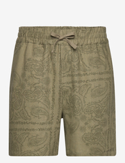 Lesley Paisley Shorts - SURPLUS GREEN