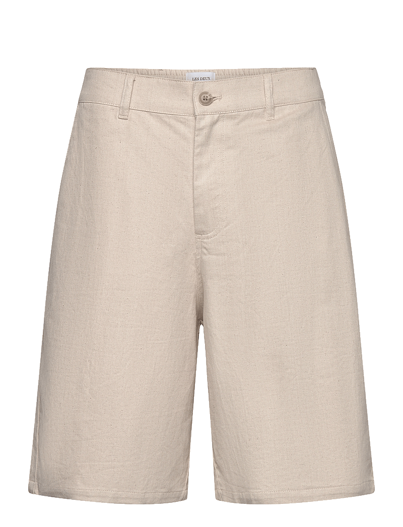 Les Deux - Johnny Casual Slub Twill Shorts - leinen-shorts - ivory - 0