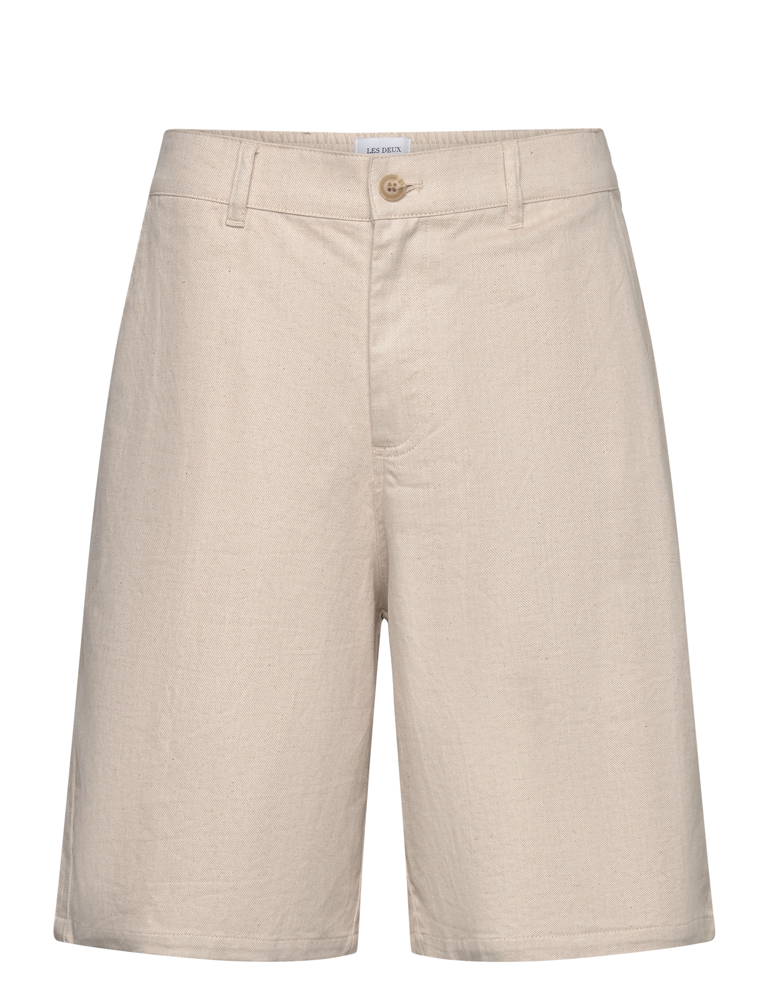 Les Deux Johnny Casual Slub Twill Shorts - Kläder - IVORY / beige