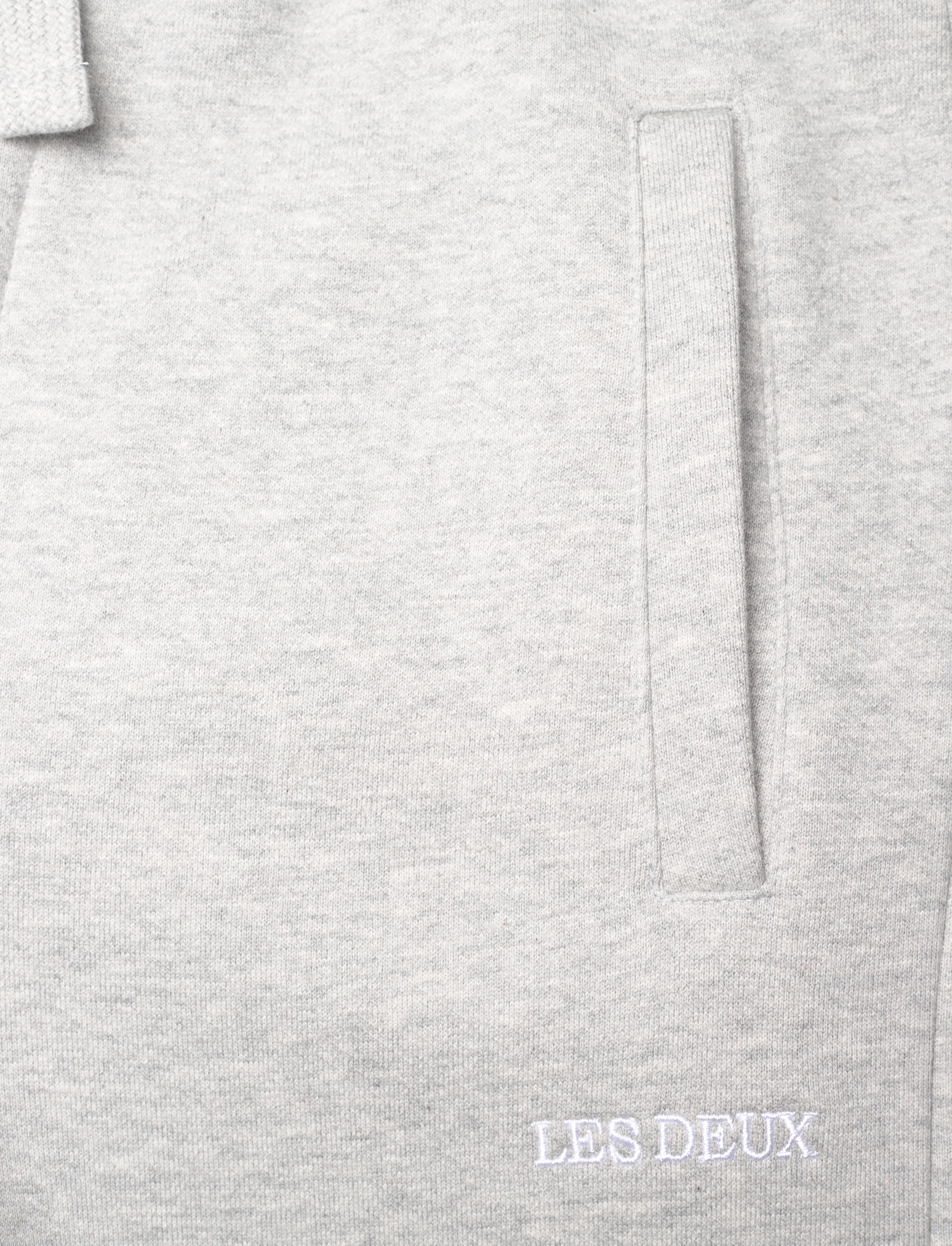 Les Deux - Diego Sweatpants - light grey melange/white - 3